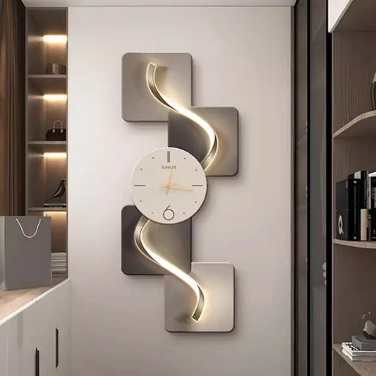 Aesthetic Nordic Design Wall Clocks Big Size Art Luminous Living Room Wall Clock Minimalist Modern Orologio Da Parete Home Decor