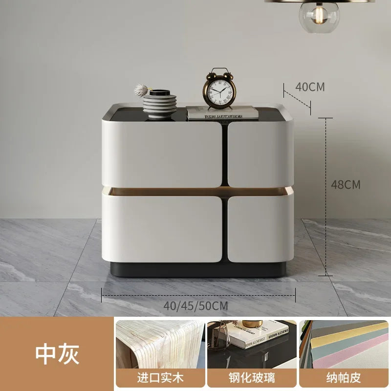 Wood Minimalist Nightstand Table Modern White Drawers Bedroom Nightstand Table Nordic Small Mesa De Noche Home Furniture