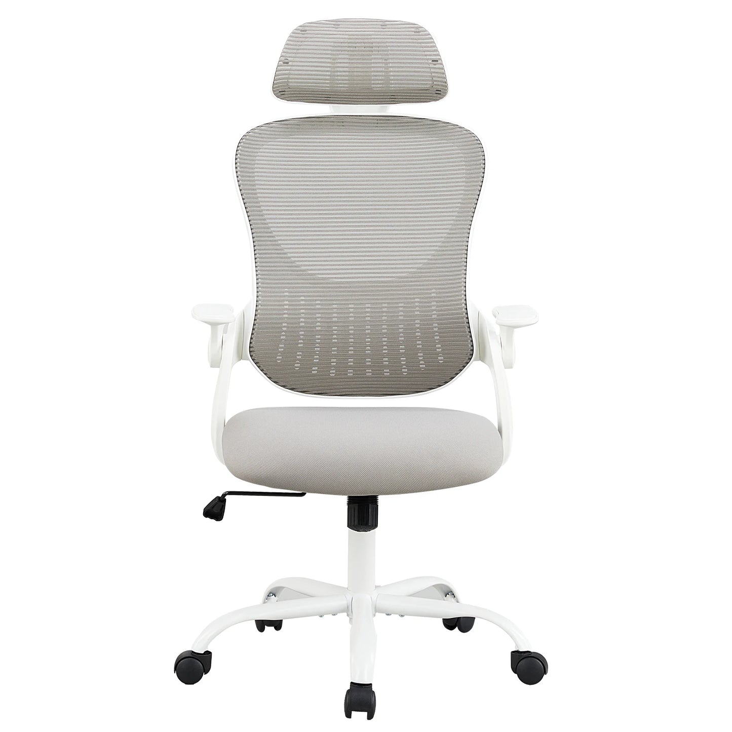 Ergonomic Mesh Office Chair with Flip-Up Arms and Adjustable Headrest – Lumbar Support for Home & Computer Desk.