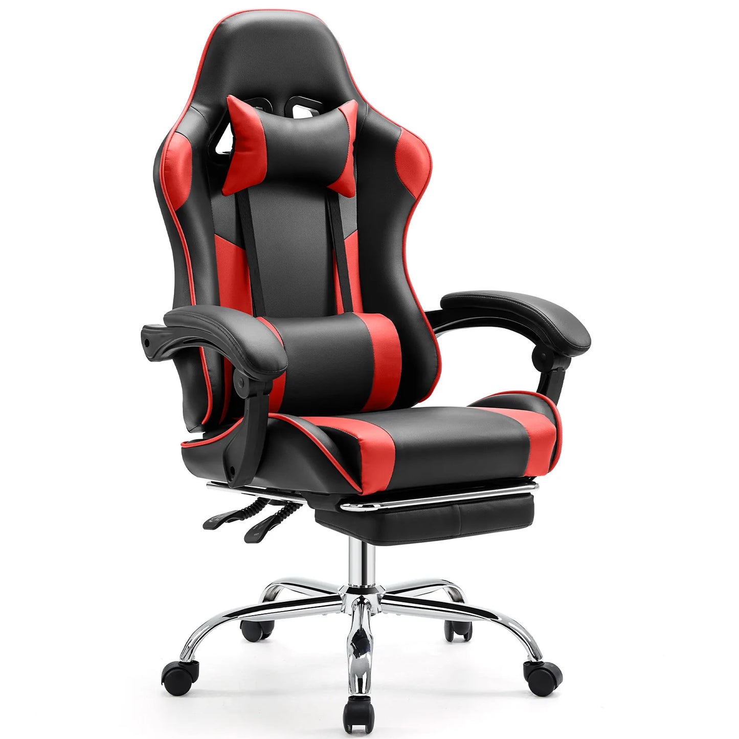 JHK Ergonomic Racing Gaming Chair PU Leather with Adjustable Headrest & Lumbar Support.