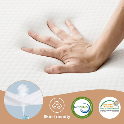 JHK Three-Fold Portable Floor Bed – CertiPUR-US, Travel & Yoga Friendly.