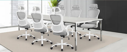Ergonomic Mesh Office Chair with Flip-Up Arms and Adjustable Headrest – Lumbar Support for Home & Computer Desk.