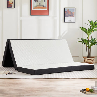 JHK Three-Fold Portable Floor Bed – CertiPUR-US, Travel & Yoga Friendly.