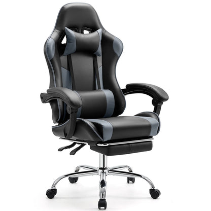 JHK Ergonomic Racing Gaming Chair PU Leather with Adjustable Headrest & Lumbar Support.