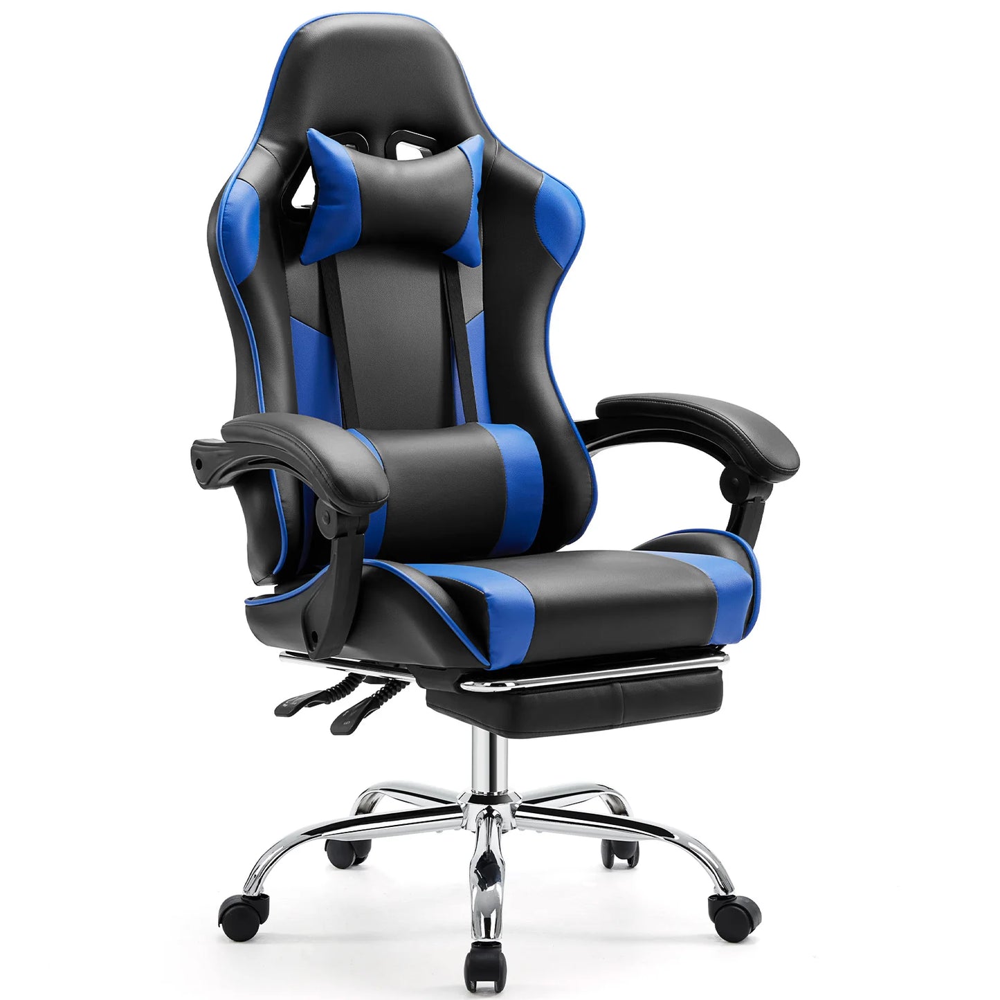 JHK Ergonomic Racing Gaming Chair PU Leather with Adjustable Headrest & Lumbar Support.
