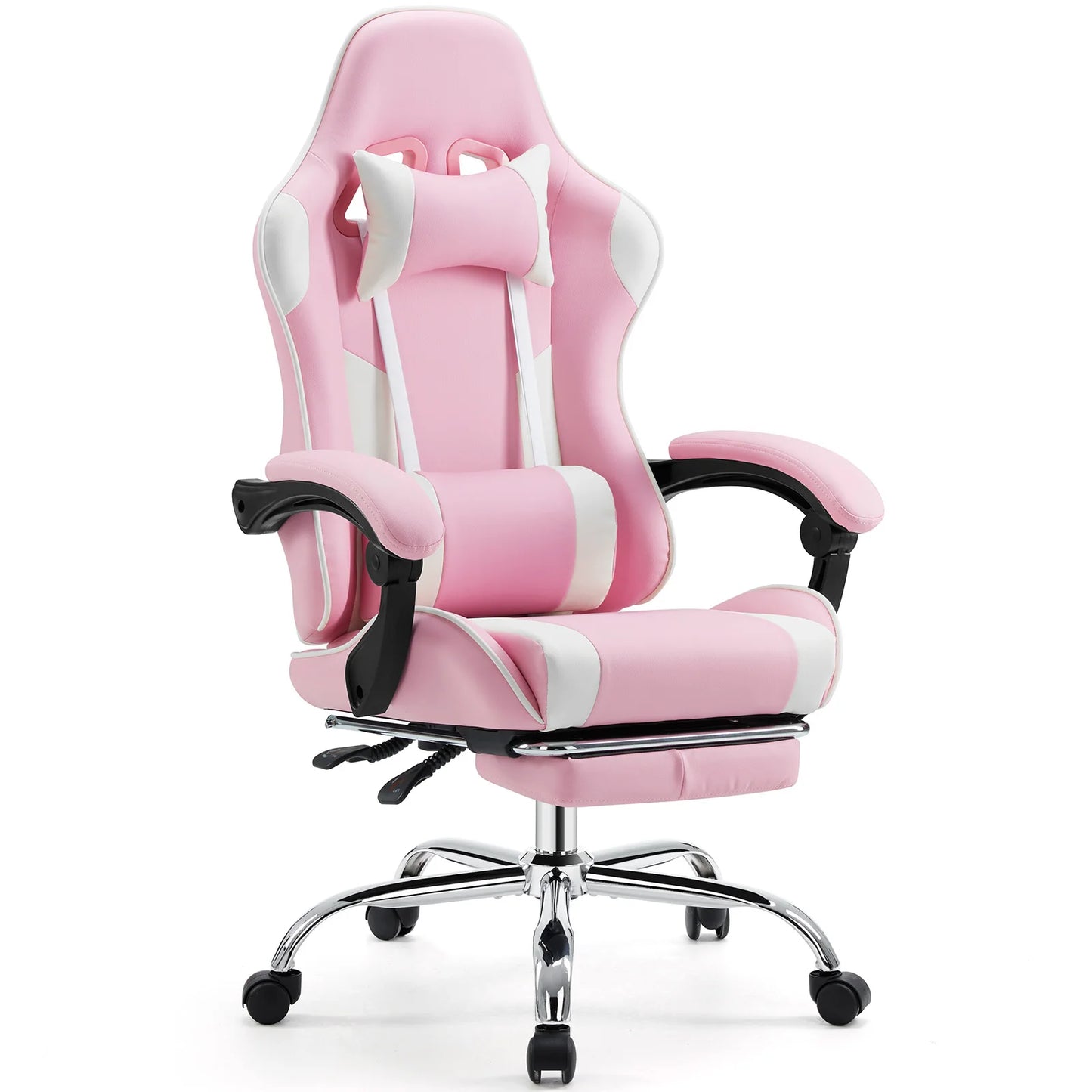 JHK Ergonomic Racing Gaming Chair PU Leather with Adjustable Headrest & Lumbar Support.