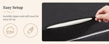 JHK Three-Fold Portable Floor Bed – CertiPUR-US, Travel & Yoga Friendly.