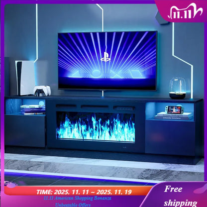 Fireplace TV Stand with 36" Electric Fireplace for TVs up to 80".