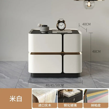 Wood Minimalist Nightstand Table Modern White Drawers Bedroom Nightstand Table Nordic Small Mesa De Noche Home Furniture