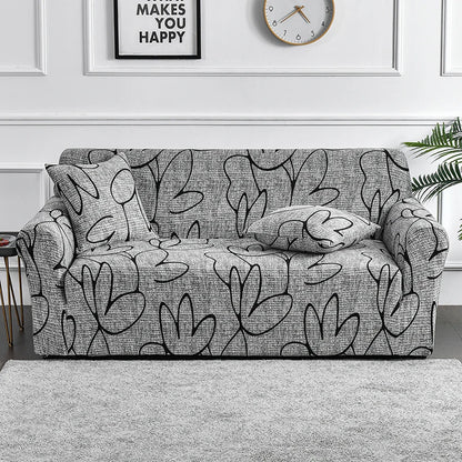 Stretch Printed Sofa Cover – All-Season Polyester Fit for Multiple Sofa Types