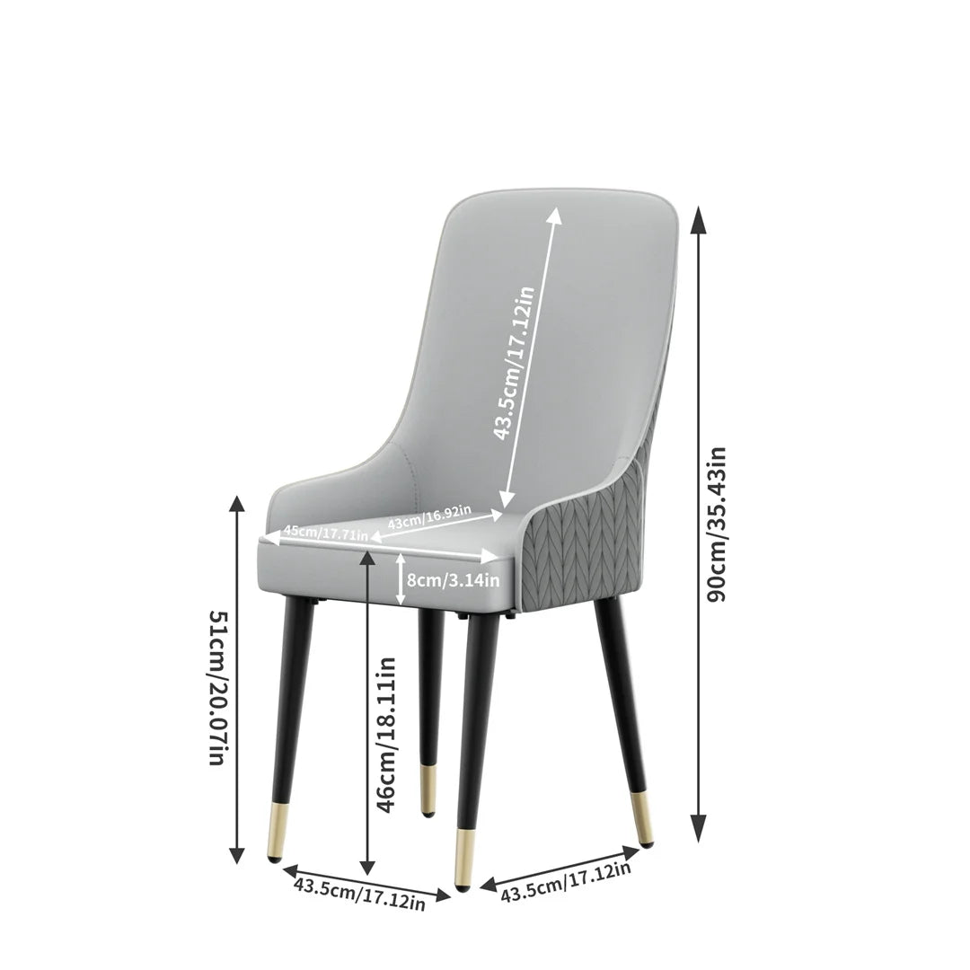 LUVODI 4-6 People Seats Marble Dining Table with Chair 1.2m Restaurant Kitchen Cafe Shop Coffee Table Furniture with Metal Legs