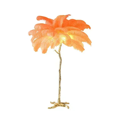 Nordic Feather Floor Lamp Luxury LED Standing Light for Internet Celebrity Ostrich Ins Live Broadcast Room Bedroom Home Decor