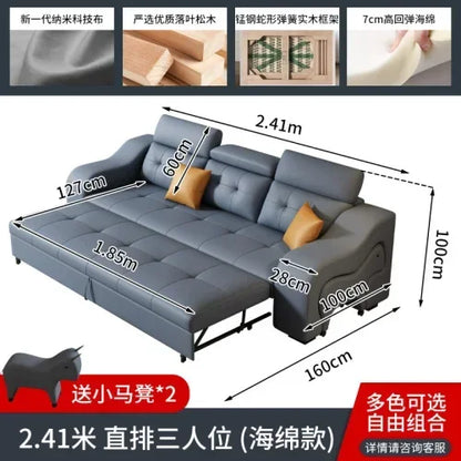 Simple Waterproof Fancy Sofas Beds Stretch Storage Modern Salon Living Room Sofas Bed Folding Nordic Divano Letto Home Furniture