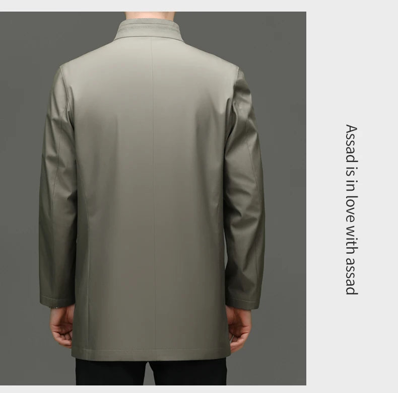 High End Anti Wrinkle New Brand Business Casual Fashion Slim Fit Trench Coats Spring Autumn Overcoat Long Jacket Outercoat