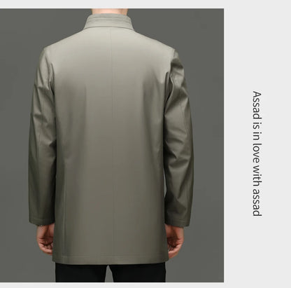 High End Anti Wrinkle New Brand Business Casual Fashion Slim Fit Trench Coats Spring Autumn Overcoat Long Jacket Outercoat