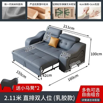 Simple Waterproof Fancy Sofas Beds Stretch Storage Modern Salon Living Room Sofas Bed Folding Nordic Divano Letto Home Furniture