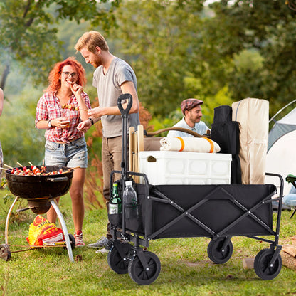 Outdoor Foldable Garden & Beach Cart – Large Capacity Utility Wagon for Shopping, Sports, Camping