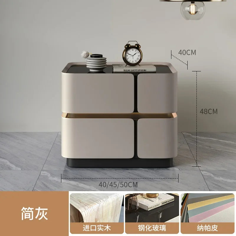 Wood Minimalist Nightstand Table Modern White Drawers Bedroom Nightstand Table Nordic Small Mesa De Noche Home Furniture