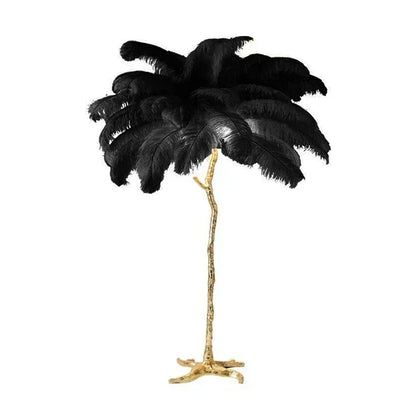 Nordic Feather Floor Lamp Luxury LED Standing Light for Internet Celebrity Ostrich Ins Live Broadcast Room Bedroom Home Decor