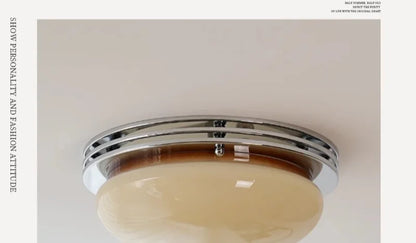 Modern Bauhaus Glass Ceiling Lamp – French Art Deco Home Lighting