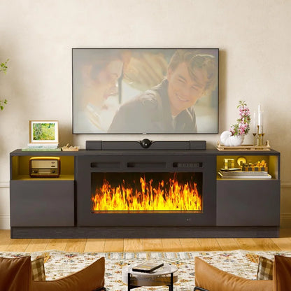 Fireplace TV Stand with 36" Electric Fireplace for TVs up to 80".