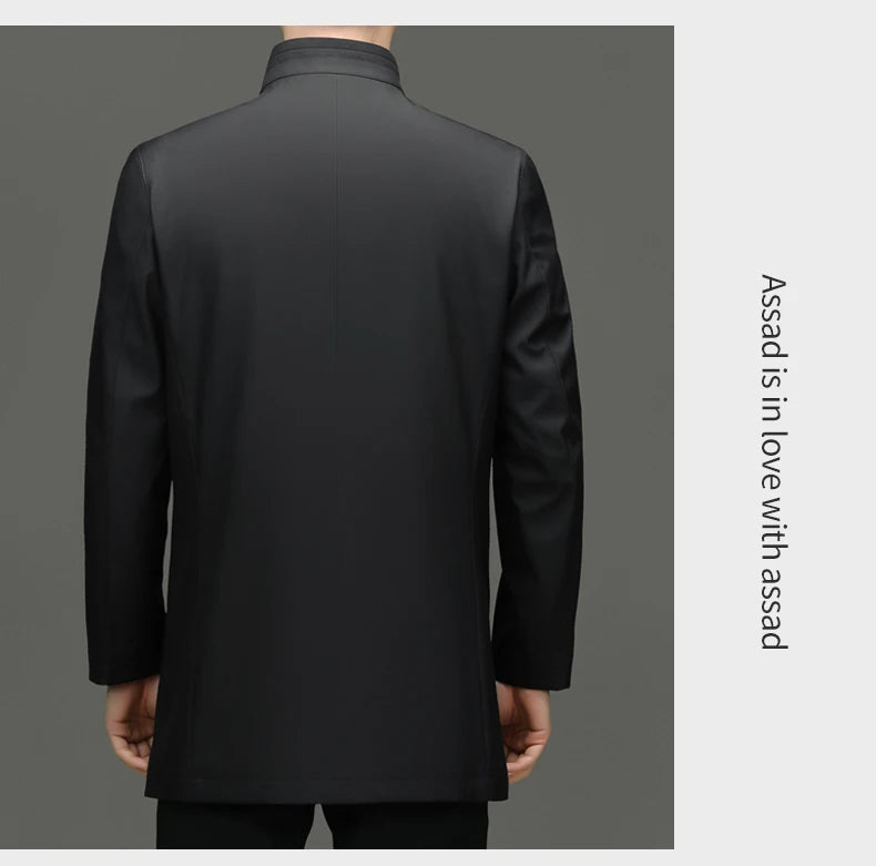 High End Anti Wrinkle New Brand Business Casual Fashion Slim Fit Trench Coats Spring Autumn Overcoat Long Jacket Outercoat