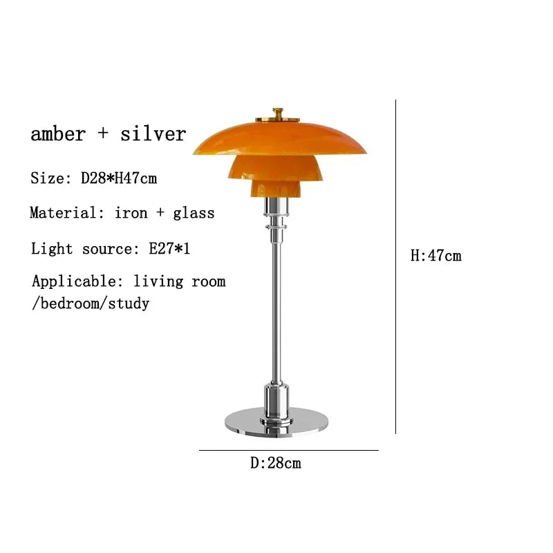 Glass Reading LED Desk Lamp – Nordic Modern Minimalist Design for Living Room, Bedroom, and Study