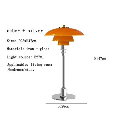 Glass Reading LED Desk Lamp – Nordic Modern Minimalist Design for Living Room, Bedroom, and Study