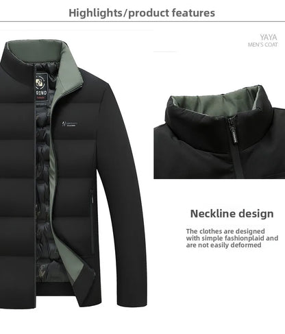 Top Grade Men's Winter Short Parka Jacket Windbreaker Coats Bubble Puffer 2025 New Casual Fashion Quilted Outerwear