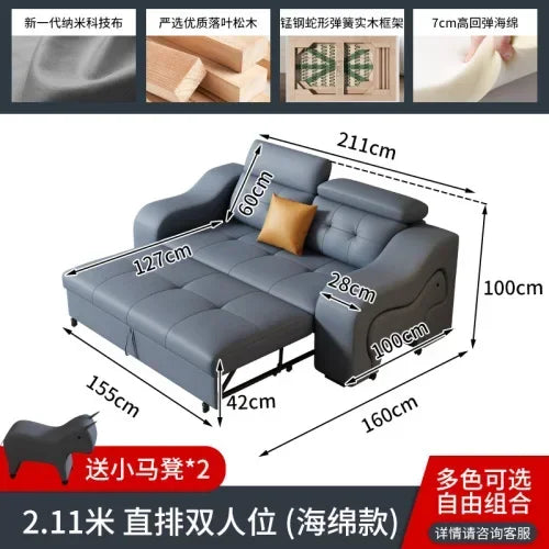 Simple Waterproof Fancy Sofas Beds Stretch Storage Modern Salon Living Room Sofas Bed Folding Nordic Divano Letto Home Furniture