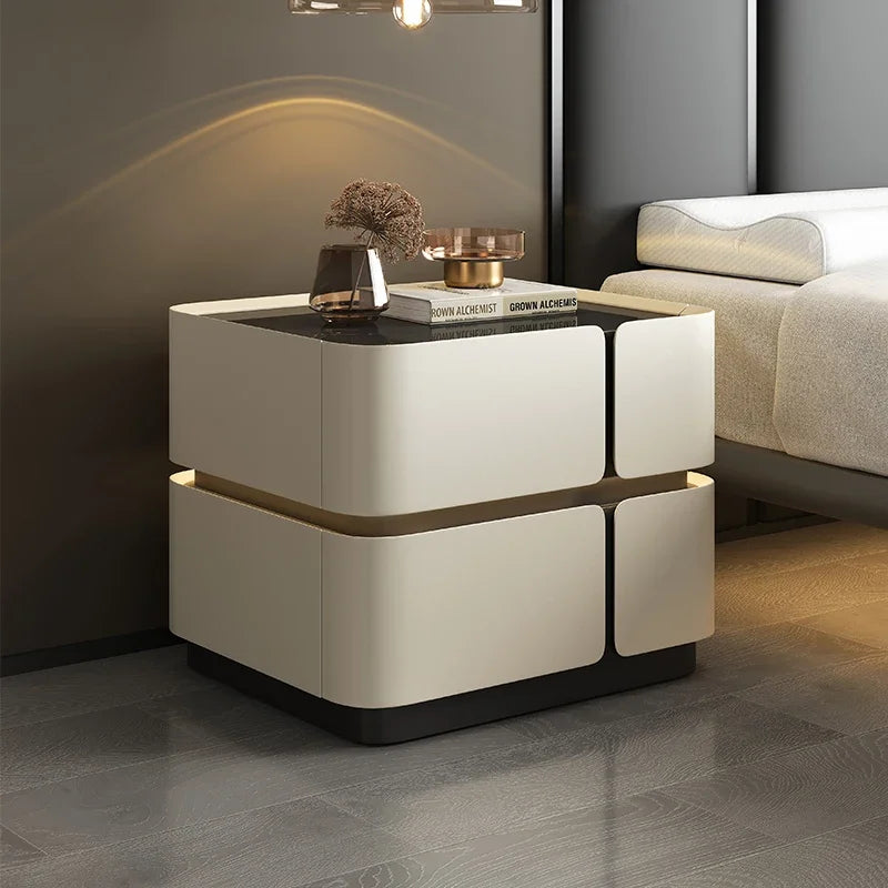 Wood Minimalist Nightstand Table Modern White Drawers Bedroom Nightstand Table Nordic Small Mesa De Noche Home Furniture