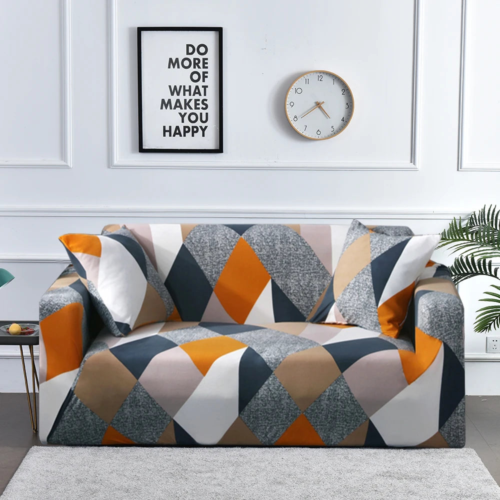 Stretch Printed Sofa Cover – All-Season Polyester Fit for Multiple Sofa Types
