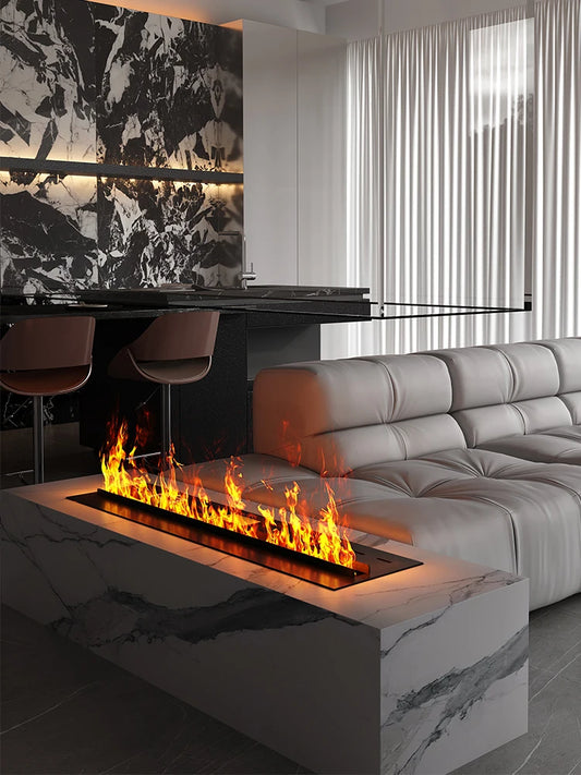 3D Atomized Electric Fireplace – Colorful Steam Flame