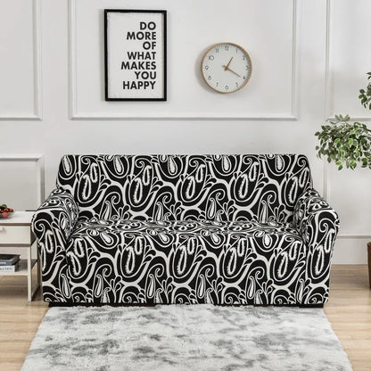 Stretch Printed Sofa Cover – All-Season Polyester Fit for Multiple Sofa Types