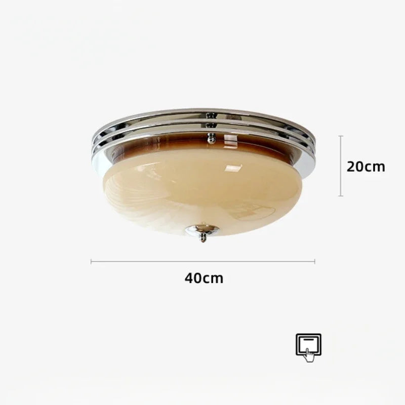 Modern Bauhaus Glass Ceiling Lamp – French Art Deco Home Lighting