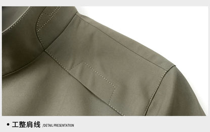 High End Anti Wrinkle New Brand Business Casual Fashion Slim Fit Trench Coats Spring Autumn Overcoat Long Jacket Outercoat