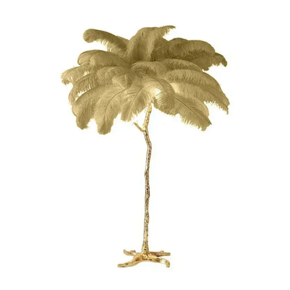 Nordic Feather Floor Lamp Luxury LED Standing Light for Internet Celebrity Ostrich Ins Live Broadcast Room Bedroom Home Decor