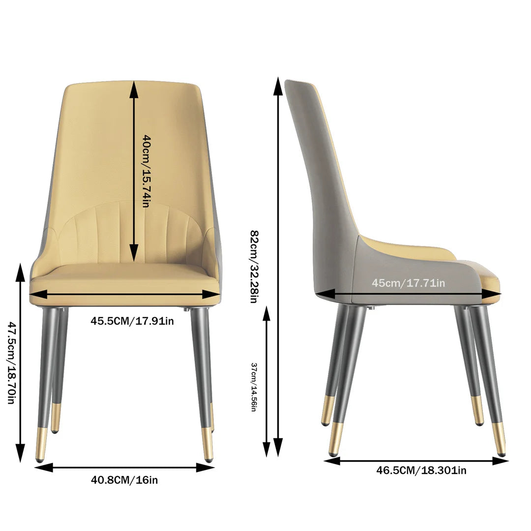 LUVODI 4-6 People Seats Marble Dining Table with Chair 1.2m Restaurant Kitchen Cafe Shop Coffee Table Furniture with Metal Legs