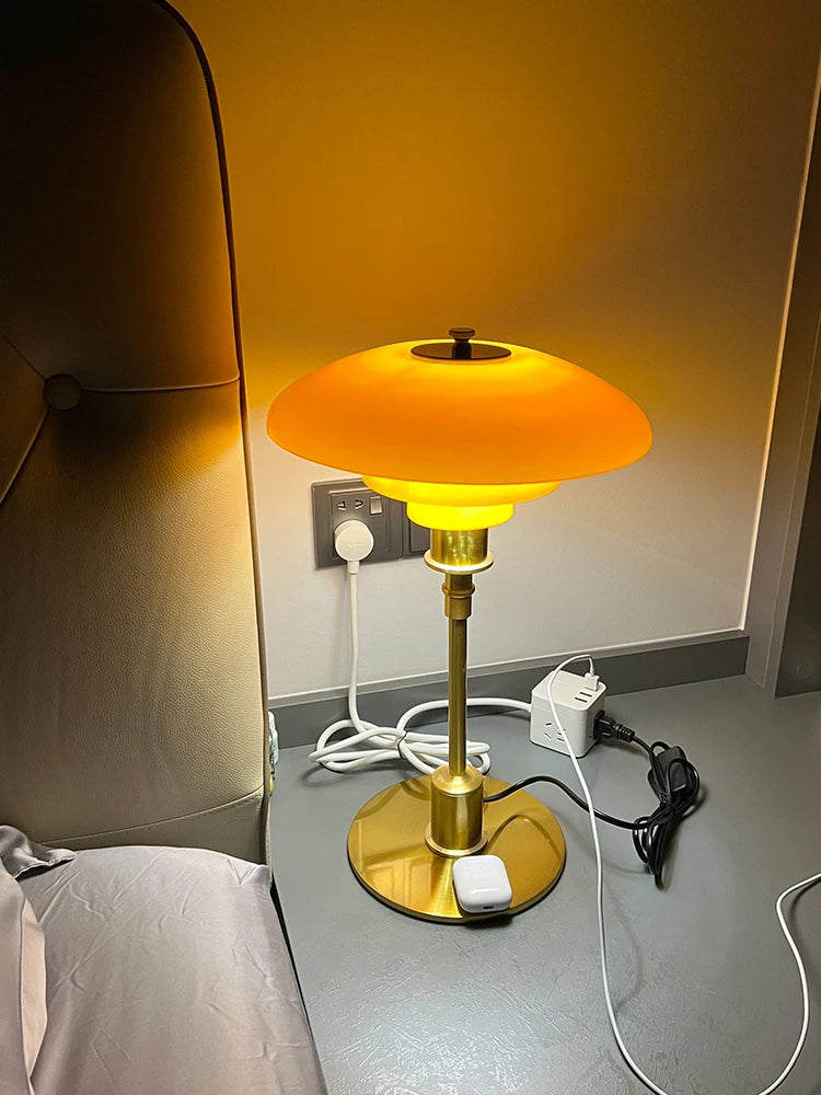 Glass Reading LED Desk Lamp – Nordic Modern Minimalist Design for Living Room, Bedroom, and Study