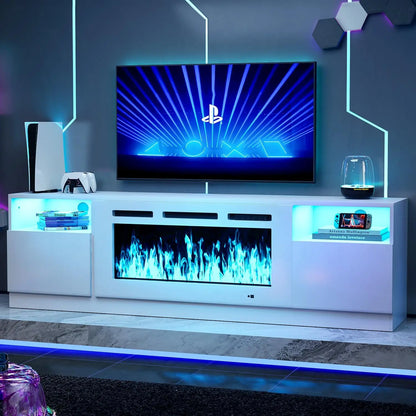 Fireplace TV Stand with 36" Electric Fireplace for TVs up to 80".