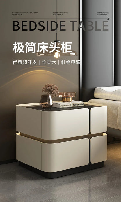 Wood Minimalist Nightstand Table Modern White Drawers Bedroom Nightstand Table Nordic Small Mesa De Noche Home Furniture