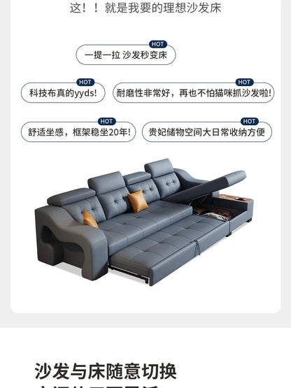 Simple Waterproof Fancy Sofas Beds Stretch Storage Modern Salon Living Room Sofas Bed Folding Nordic Divano Letto Home Furniture