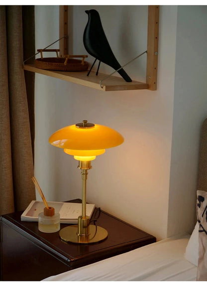 Glass Reading LED Desk Lamp – Nordic Modern Minimalist Design for Living Room, Bedroom, and Study