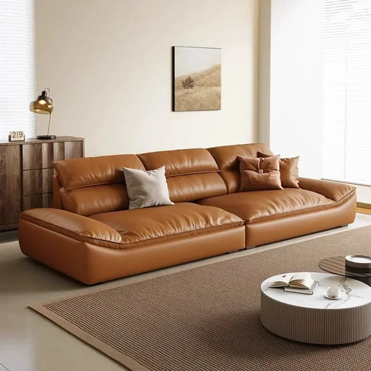 Orange Oversize Simple Lazy Sofa Fancy Soft Modern Individual Loveseat Puffs Sofa Living Room Sofy Do Salonu Furniture Home
