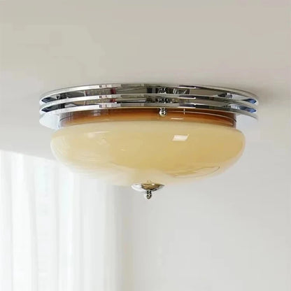 Modern Bauhaus Glass Ceiling Lamp – French Art Deco Home Lighting