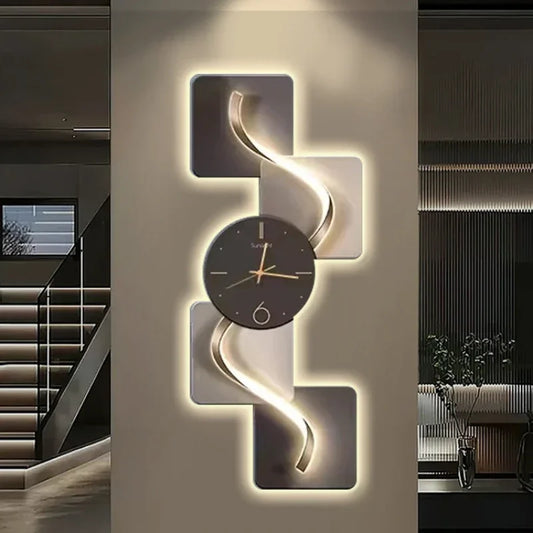 Aesthetic Nordic Design Wall Clocks Big Size Art Luminous Living Room Wall Clock Minimalist Modern Orologio Da Parete Home Decor