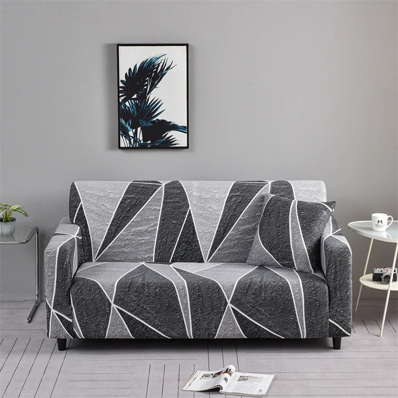 Stretch Printed Sofa Cover – All-Season Polyester Fit for Multiple Sofa Types