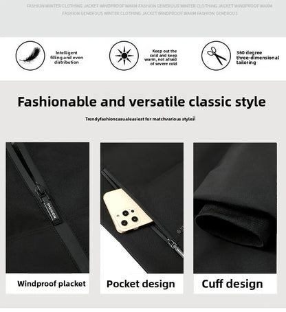 Top Grade Men's Winter Short Parka Jacket Windbreaker Coats Bubble Puffer 2025 New Casual Fashion Quilted Outerwear