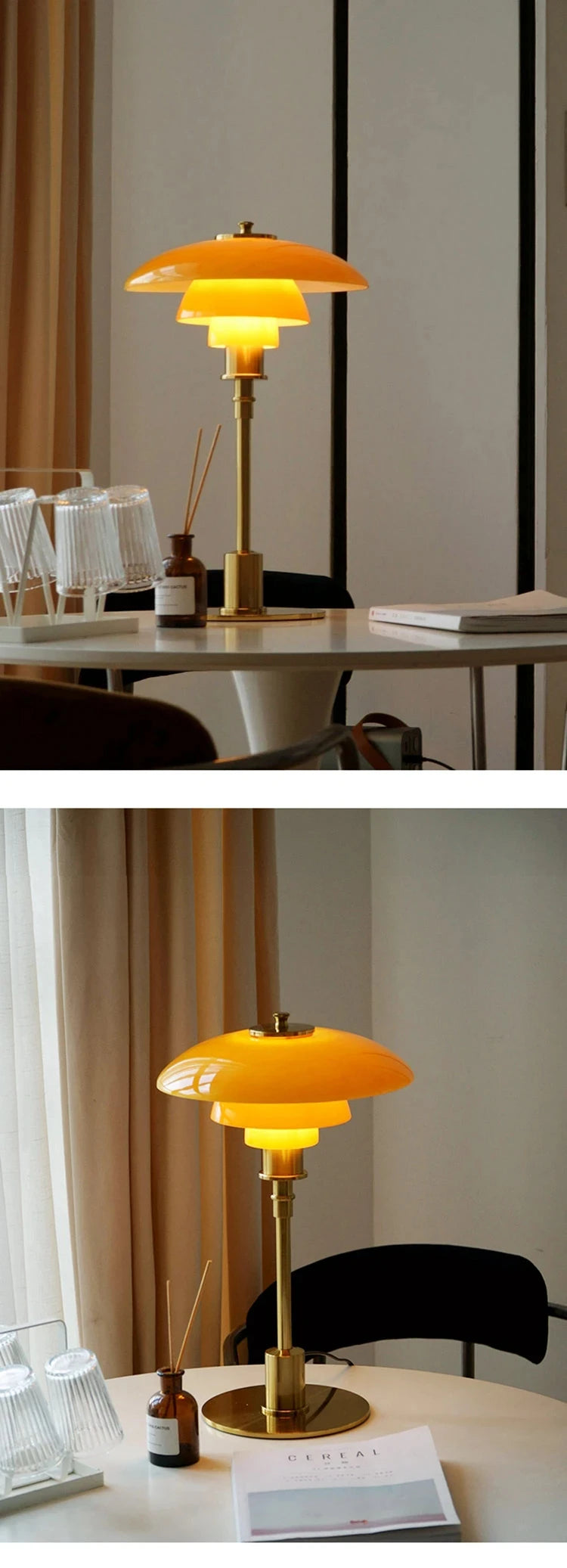 Glass Reading LED Desk Lamp – Nordic Modern Minimalist Design for Living Room, Bedroom, and Study