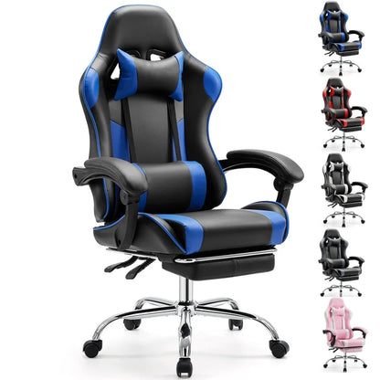JHK Ergonomic Racing Gaming Chair PU Leather with Adjustable Headrest & Lumbar Support.